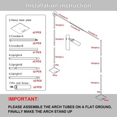 Pipe and Drape Backdrop Stand,8ft x 10ft Backdrop Stand, Adjustable Metal Hea…