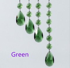 10Pcs Colorful Teardrop 38mm Chandelier Crystal Prisms Wedding Decor SunCatcher