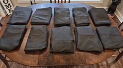 10 Chair Covers Black Wedding Reception Folding Chair Polyester Party Dinner NEW