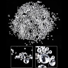 1000* 3-10mm Artificial Diamonds Fake Crystals Clear Gemstone Acrylic Stones UK