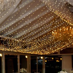 10 ft x 20 ft WARM WHITE LED Curtain String LIGHTS Party Events Home Decorations