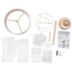 Gold Flower Stand with Hanging Crystal Strips 70cm Wedding Party Table Decor