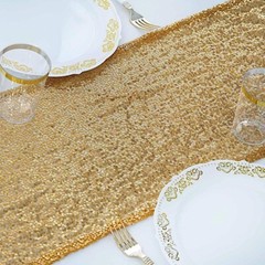 Extra Wide GOLD Premium Sequined Chair Sashes Wedding Party Events Decorations