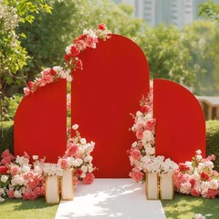 Set Of 3 Wedding Arch Cover Double Sided High Elasticity Arch Backdrop Decor