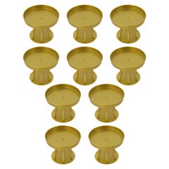 10Pcs Circular Flower Stands 5.91inch Tall Gold Flower Stand for Wedding Decor