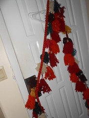 Multicolor Yarn Tassel Garland Banner Just Over 5 Yards