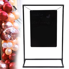 Black Poster Stand Metal Wedding Venue Decor Stand Black Welcome Sign Arch Stand