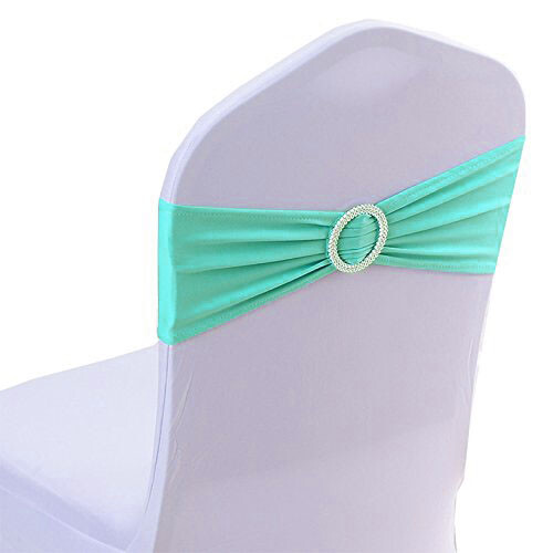 100 Spandex Stretch Chair Cover Sashes Bows Wedding Party (Sea Green) ~FREE SHIP