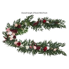 Multicolor Artificial Floral Garland 9ft For Wedding Home Party Decoration