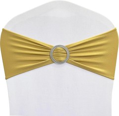 Spandex Chair Sashes Bands 30PCS Stretch Chair Ties Bows W/ Buckle Slider