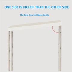 Heavy Duty French Style Outdoor Roof Metal Gazebo White Wedding Canopy Garden US