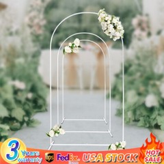3 Pcs Metal Stand Wedding Arch Backdrop Stand For Ceremony Party Yard Home Decor