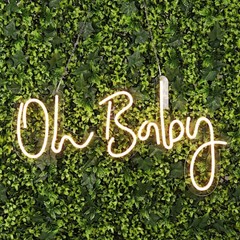 26 in Warm White Oh Baby Neon Sign LED Wall DECORATIVE LIGHTS Party Decorations