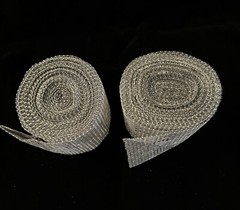Assorted Bling Rhinestone Mesh Ribbon. Silver And Gold. 5” X Various Lengths