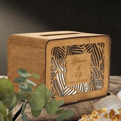 Personalised Wooden Wedding Card Wishing Box – Rectangle