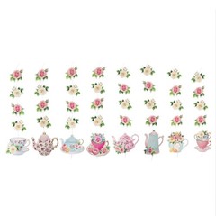 8 pcs 40″ ASSORTED Double Sided Floral Tea Paper Hanging Garlands Decorations