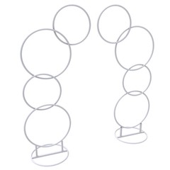 Wedding Flower Display Frame Round Arch White Metal Circle Backdrop Stand Party