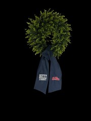 Ole Miss Hotty Toddy Cotton Wreath Sash (2 Logos) 24k Stitch