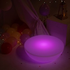 24″ Assorted Cordless Light Up ROUND TABLE LED Furniture Party Event Decorations