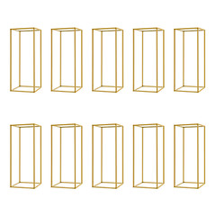23.6in 10Pcs Tall Gold Metal Flower Stand for Wedding Table Centerpieces Decor