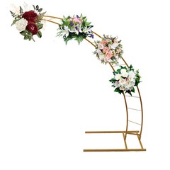 6.5FT Gold Crescent Moon Wedding Arch Stand Carbon Steel Flower Balloon Frame