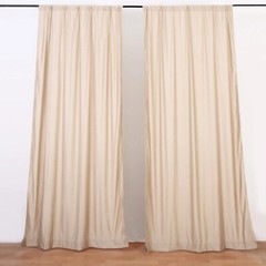 NUDE 10 x 10 ft Polyester BACKDROP CURTAINS Drapes Panels Home Decorations