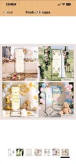 Sturdy Black Metal Wedding Welcome Sign Easel for Seating Charts & Decor