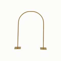 35″ GOLD Metal Floral Chiara Arch Table Centerpiece Rounded Top Wedding Party