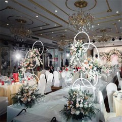 2x Heavy Duty Backdrop Stand w/ Base Portable Wedding Metal Arch Party Frame Kit
