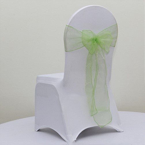 green organza chair sashes chair ties bow chair ribbon wedding anniversary decor