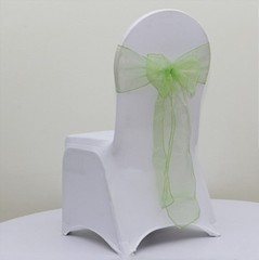 green organza chair sashes chair ties bow chair ribbon wedding anniversary decor