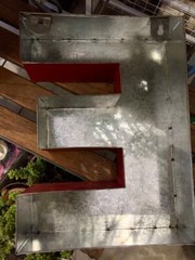 NEW Large RED Galvanized Metal LOVE- SIGN LETTERS approx. 12″ Tall