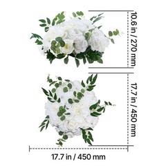 Uimoso 10pcs Fake Flower Balls for Wedding Centerpieces 17.7-Inch Arrangement