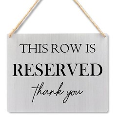 Reserved Seating Signs – This Row Is Reserved Wooden Hanging Signs for Weddin…