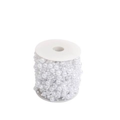 100 ft WHITE Artificial Pearl Beads String GARLAND ROLL Party Event Decorations