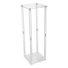 Clear Acrylic Flower Stand 40/60/80cm Tall Column Vase Wedding Decoration