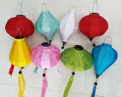 Set 8 Bamboo Silk Lanterns for Tea Party Decoration Vietnamese wedding Lamp