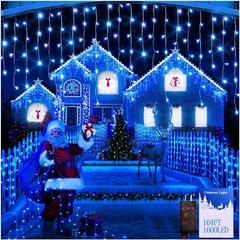 1600 LED 164FT Outdoor Christmas Lights Plug in 8 Modes with Timer Dimmable C…