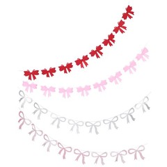 1 Set Felt Bow Garland Banner for Mother’s Day Bunting Party Hanging Decoration