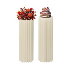 2PCS Cylinder Pedestal Stands for Party Table Cake Pedestal Stand for Parties