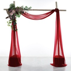 30ft Long Chiffon Wedding Arch Draping Fabric Curtain Panel Event Photo Backdrop