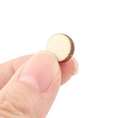 Wooden Slices Round Shape DIY Gift Craft Decor Accessories Beige 100pcs