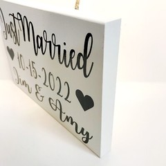 Custom Wedding Sign Reception Buffet Ring Bearer Flower Girl Guest Book Photos