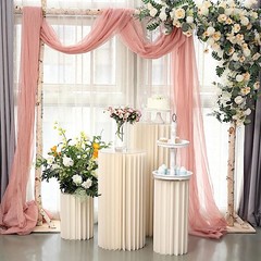 24″ Folding DIY Accordion Pillar Cardboard Display Stand Pedestal Box Party