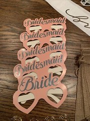 Wedding / Bridal Accessories Lot – Card Box, Table Number Holders, Signs