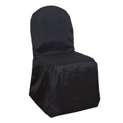 10 Black POLYESTER BANQUET CHAIR COVERS Wedding Party Dinner Decorations