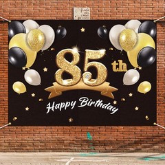 Happy 85th Birthday Banner Backdrop – 85 Birthday Party Decorations Supplies …