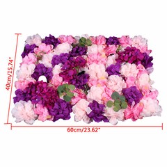 Artificial Flower Wall – Lifelike Silk & Plastic for Indoor/Outdoor Use, Easy