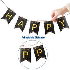 MiniRed New Year Banner 2026, Happy New Year Bunting Banner with Shiny Gold L…