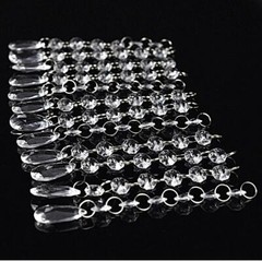 60pcs 17.5cm Teardrop Acrylic Crystal Beads Curtain Chandelier Garland Pendants